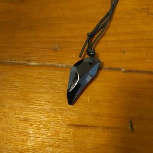 Black Opaque Glass Necklace